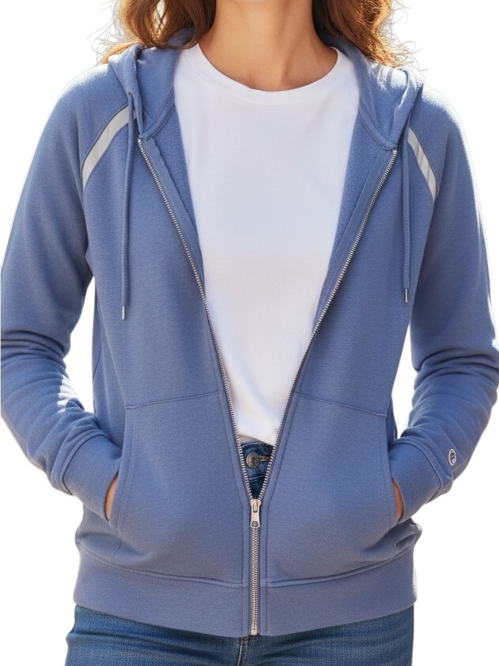 VICTORIA’S SECRET SPORT: Purple Mesh Zip-Up Hooded Sweatshirt -Size Small